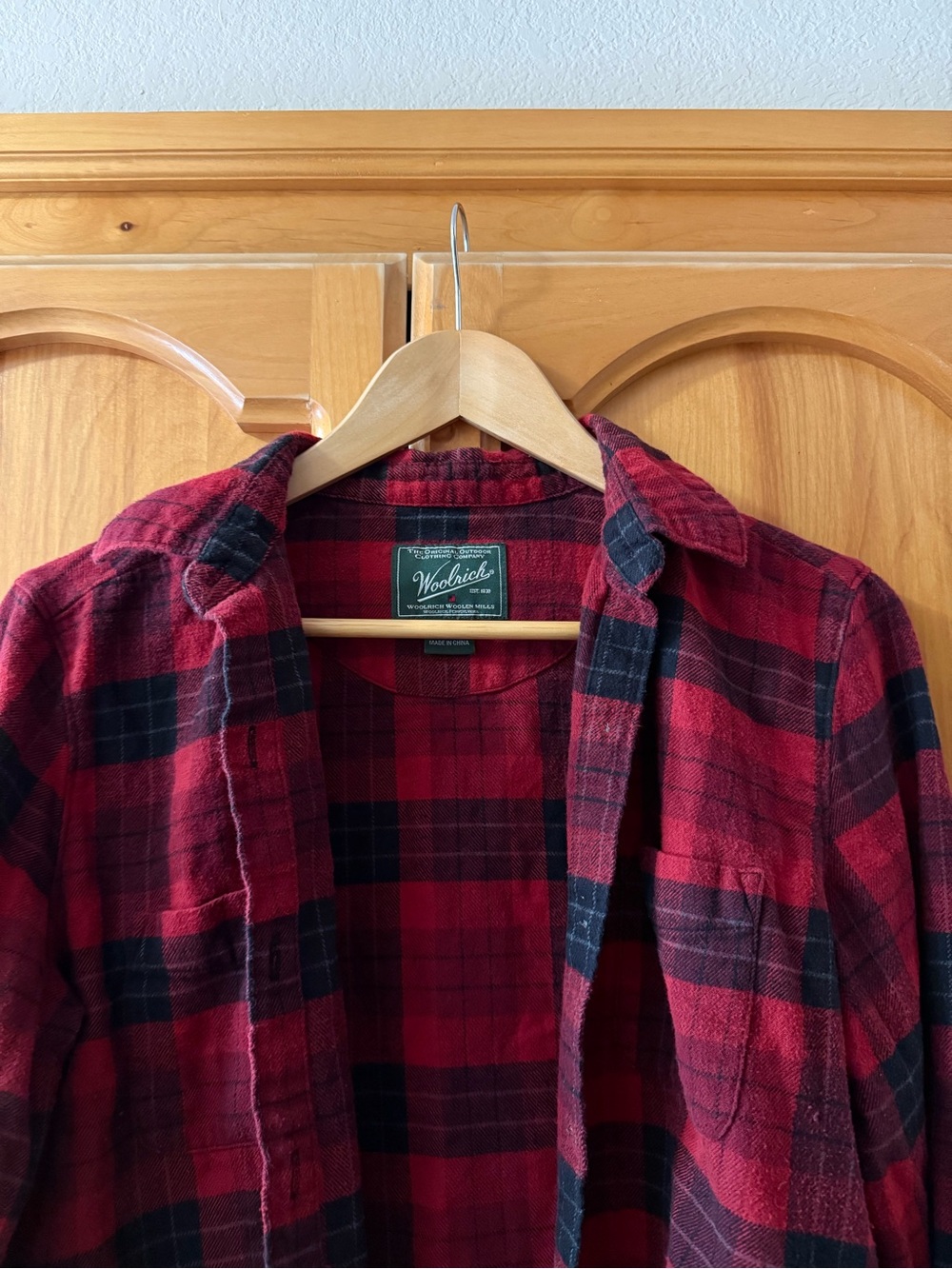 Woolrich Red and Black Plaid Women's Flannel Shirt - Picture 5 of 5